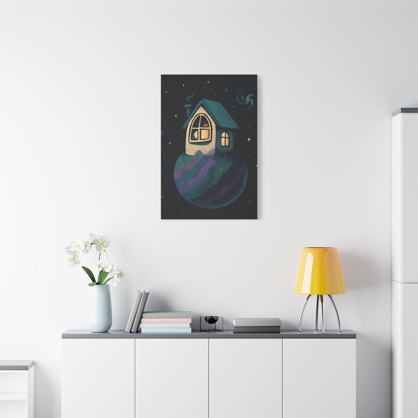 Whimsical Home Canvas Art - Starry Night Wall Decor