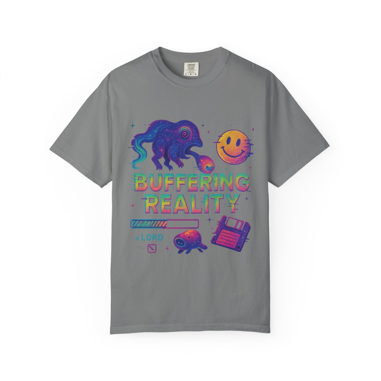 Buffering Reality T-Shirt – Trippy Cosmic Glitchcore Tee | Twistbug