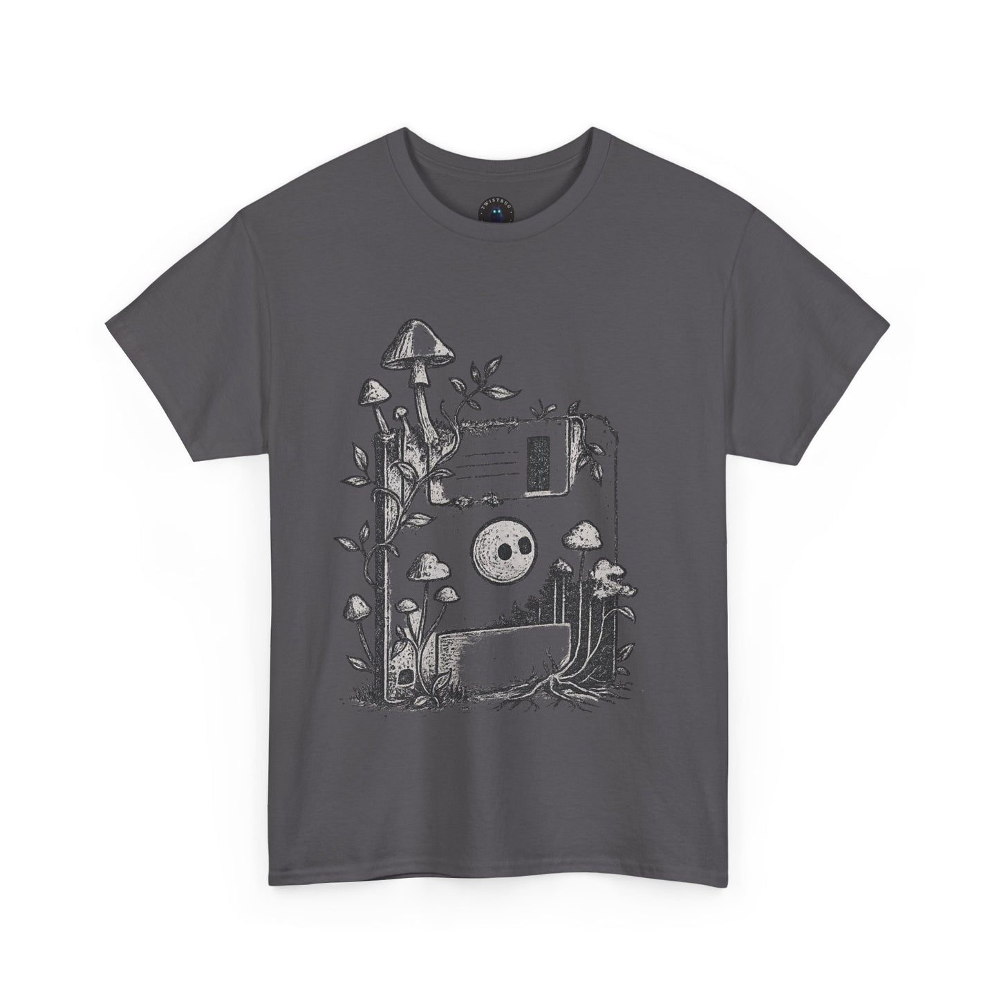 Floppy Forest T-Shirt – Analog Nature Mushroom Tee | Twistbug