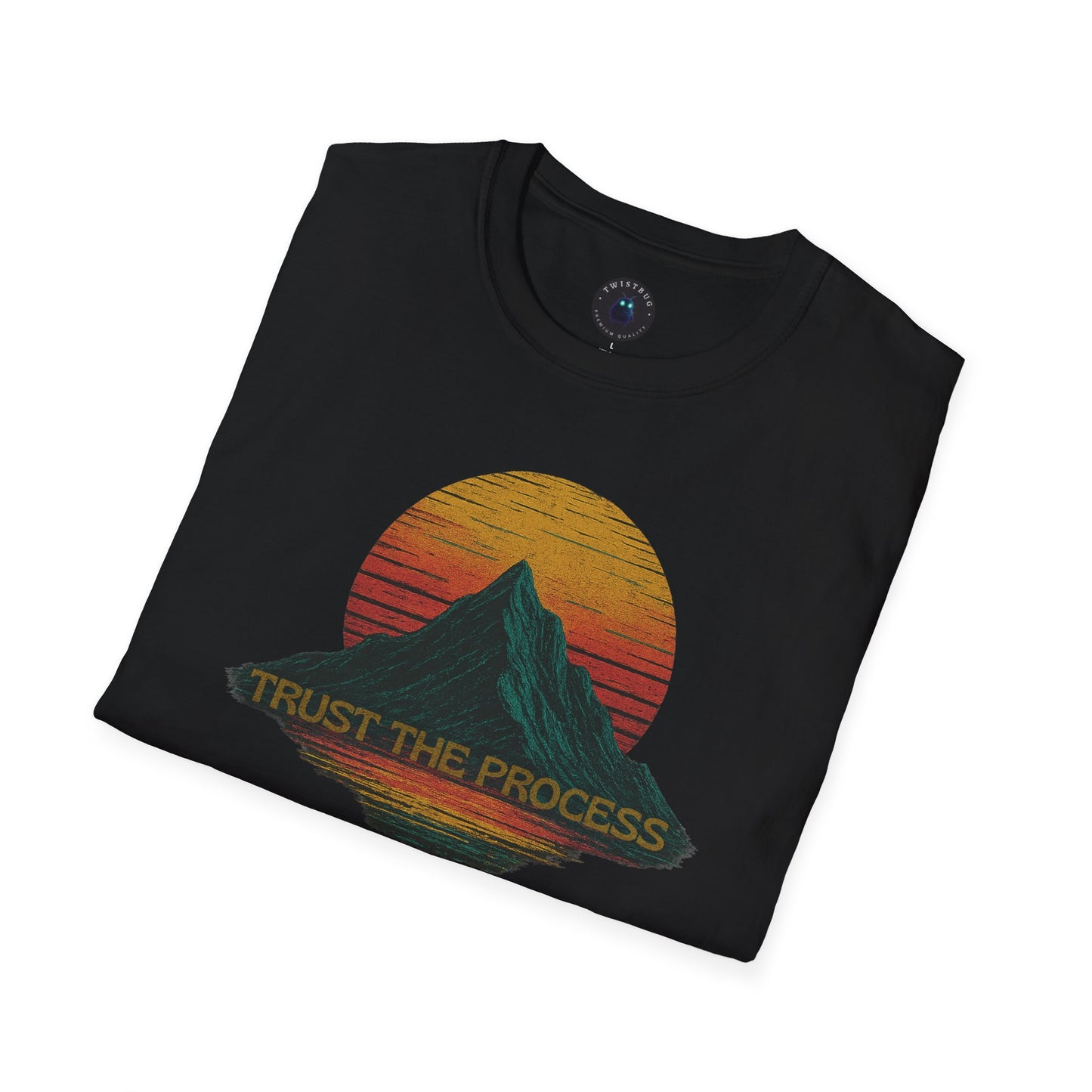 Trust the Process – Retro Mountain Sunset T-Shirt