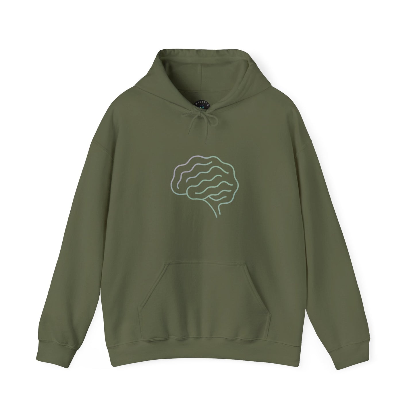 Neurodivergent Minimalist Hoodie – “Wired Differently” Soft-Line Brain Design