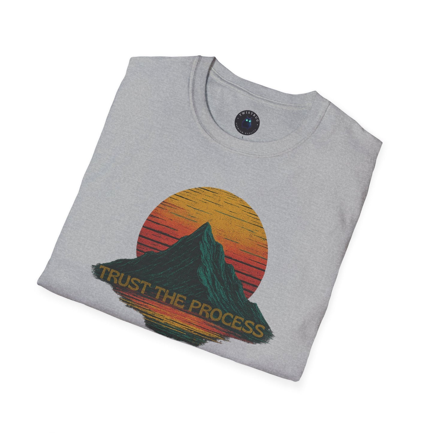 Trust the Process – Retro Mountain Sunset T-Shirt