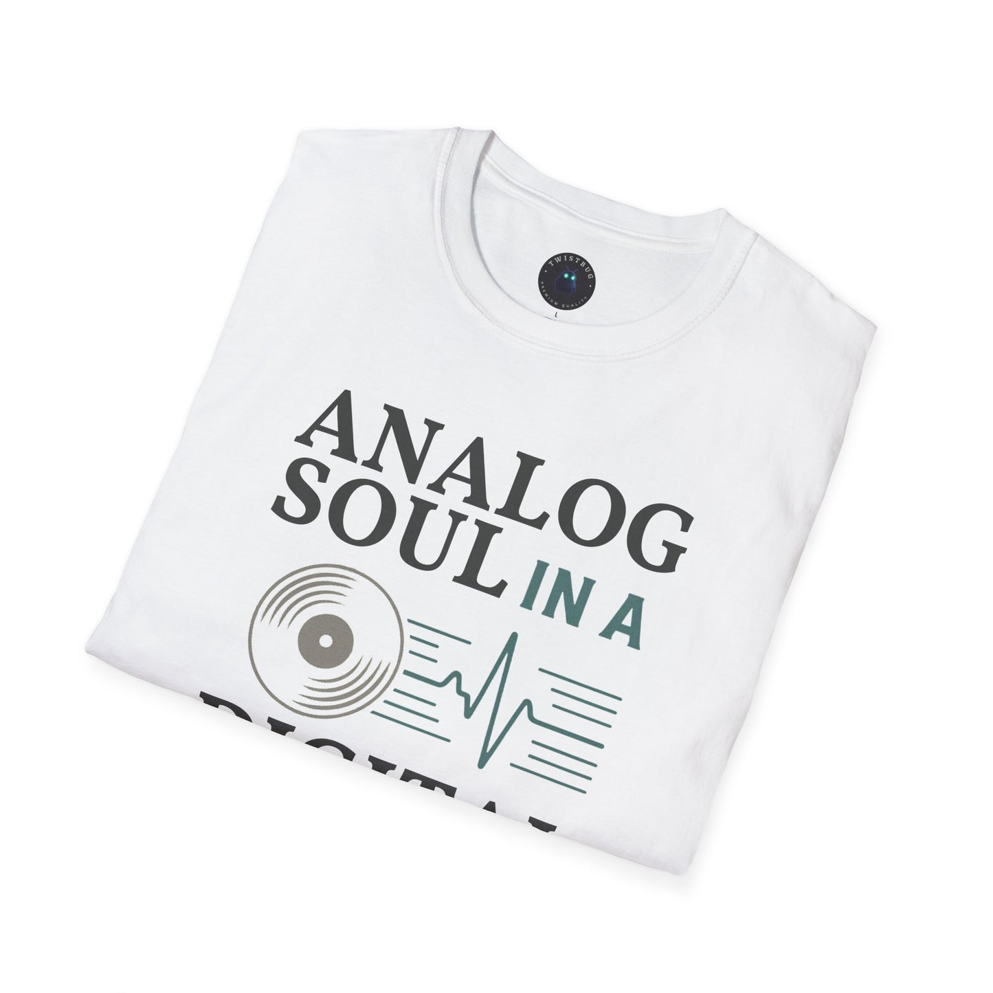 Analog Soul in a Digital World Tee | Retro Vinyl Graphic