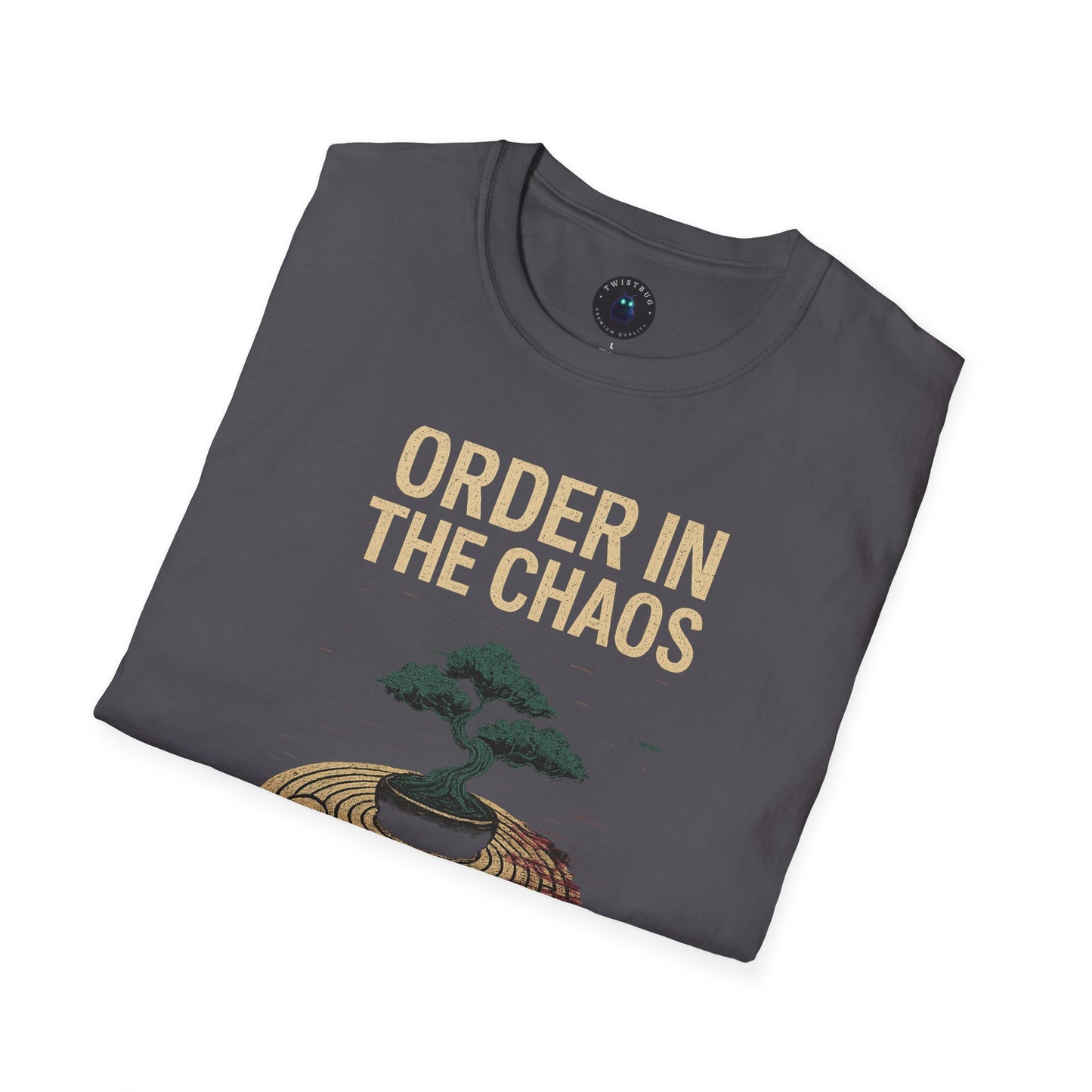 Order in the Chaos T-Shirt – Bonsai Zen Glitch Retro Tee