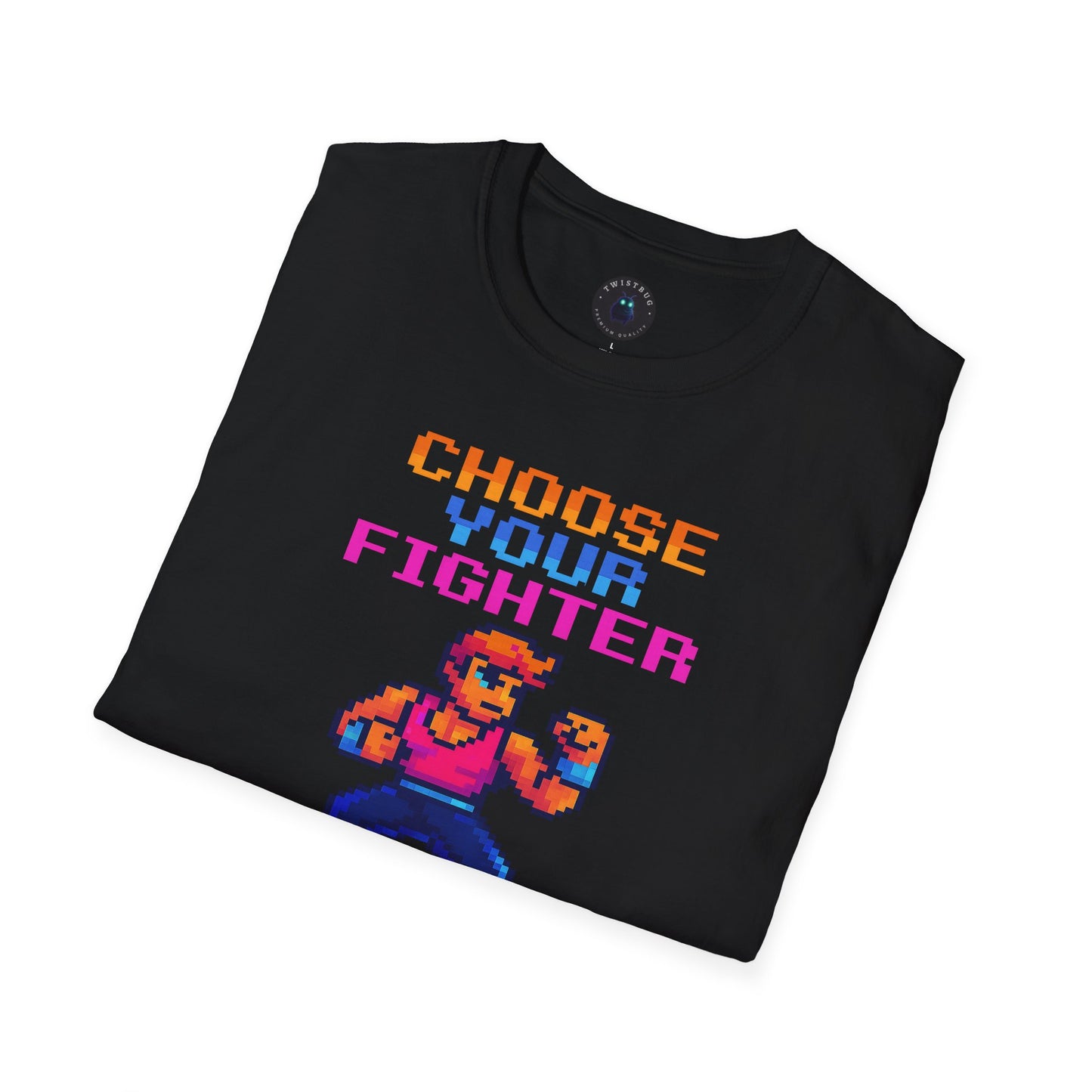 Choose Your Fighter Retro Pixel  Graphic Tee