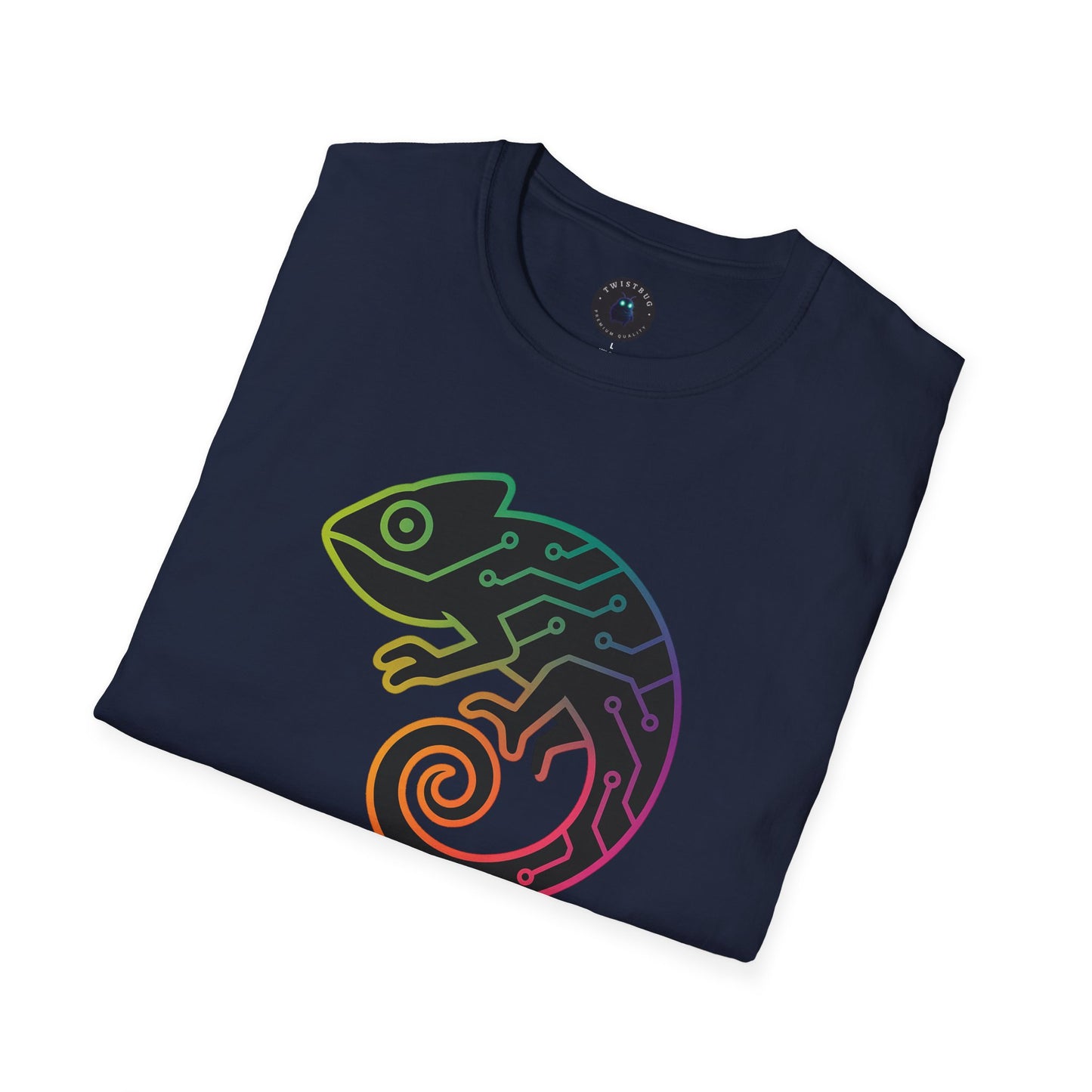 Circuit Chameleon T-Shirt | Neon Tech Nature Graphic Tee