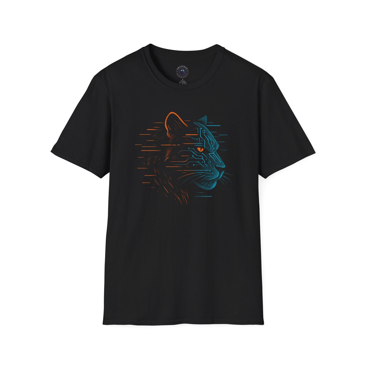 Cyber Lynx T-Shirt | Futuristic Cat Design
