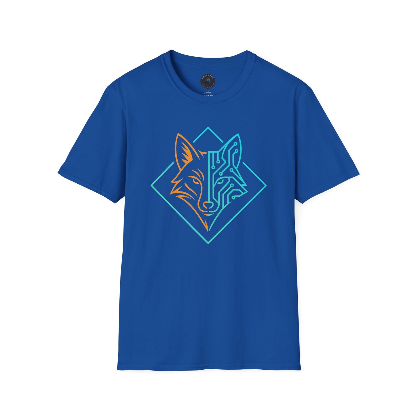 Cyber Fox Circuit T-Shirt – Futuristic Techwear Fox Graphic Tee