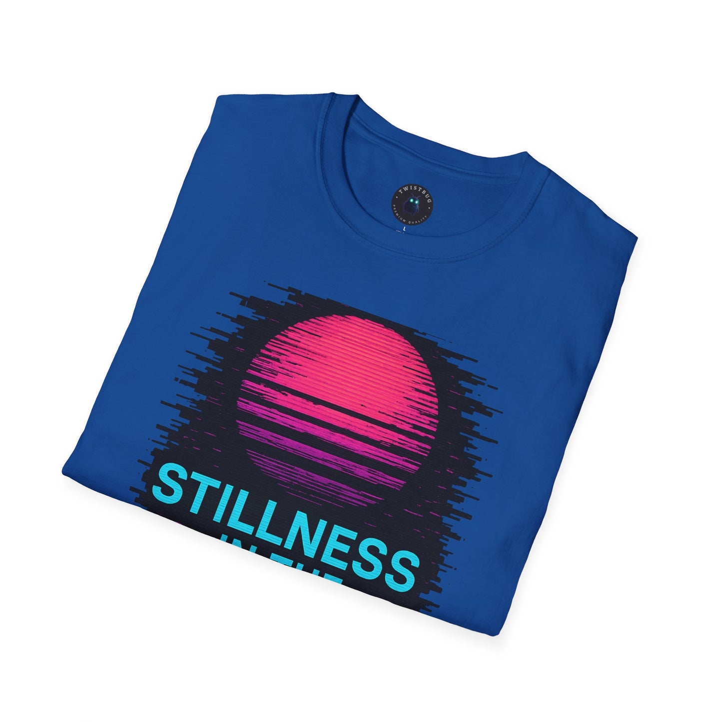 Stillness in the Static T-Shirt – Neon Glitch Sun Tee