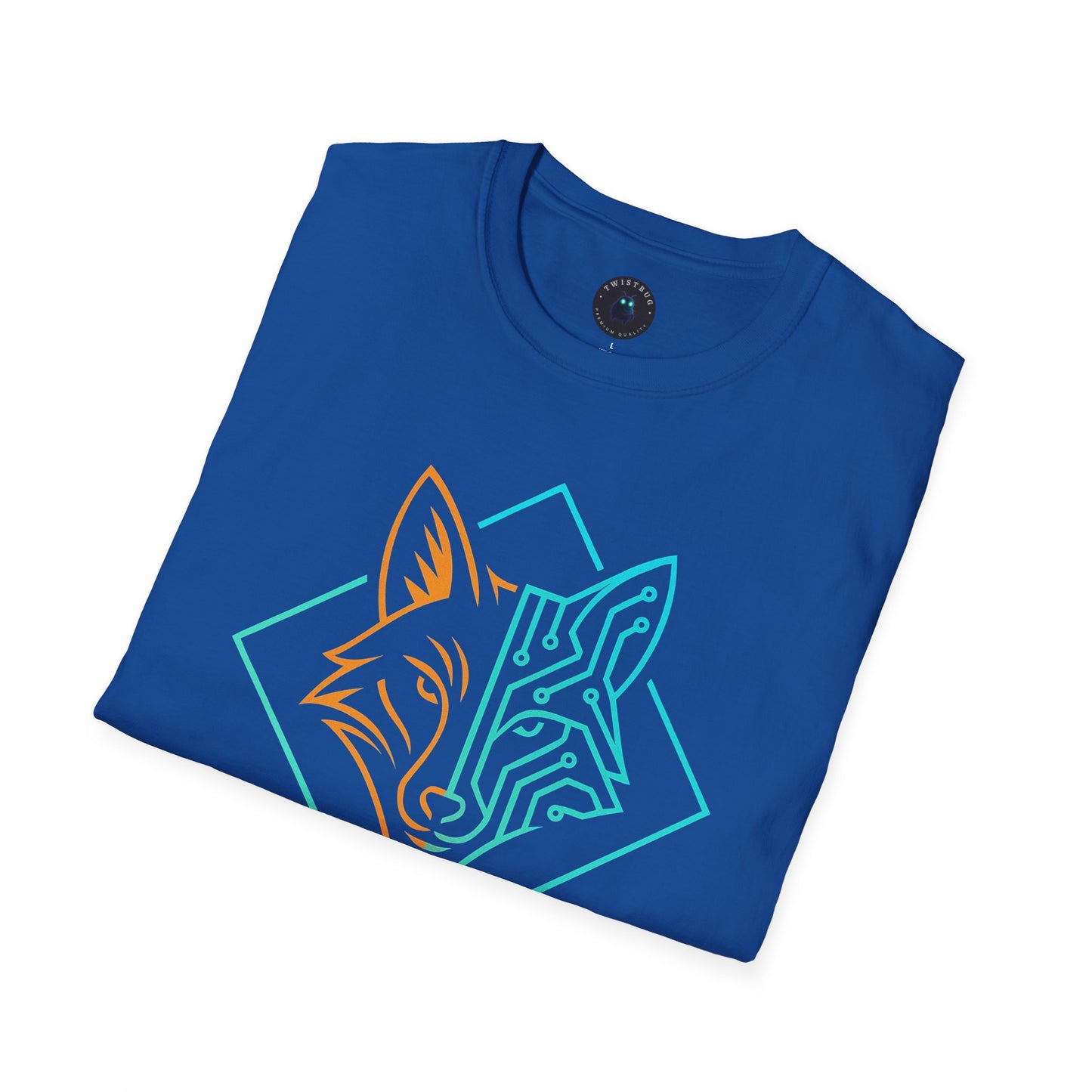 Cyber Fox Circuit T-Shirt – Futuristic Techwear Fox Graphic Tee