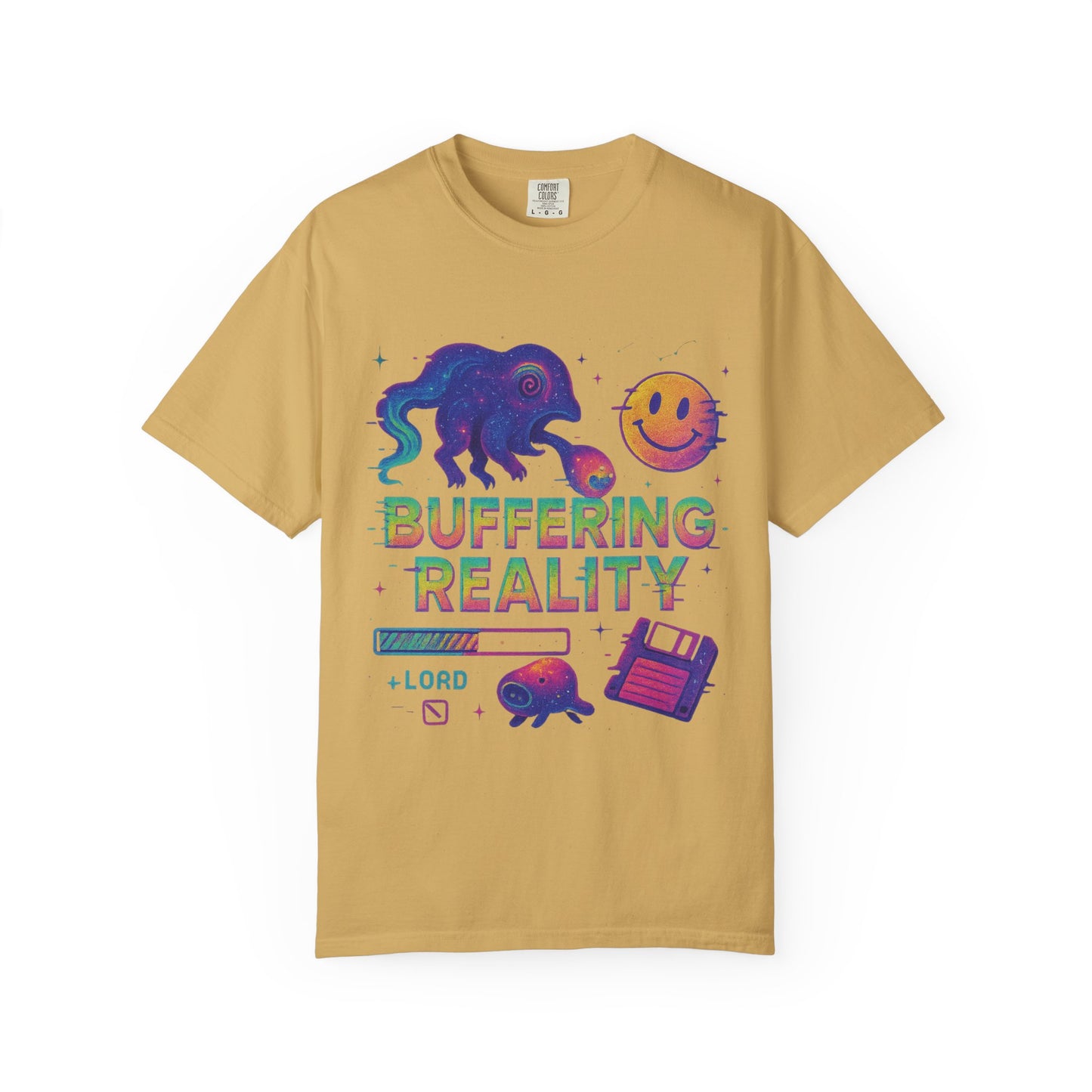 Buffering Reality T-Shirt – Trippy Cosmic Glitchcore Tee | Twistbug