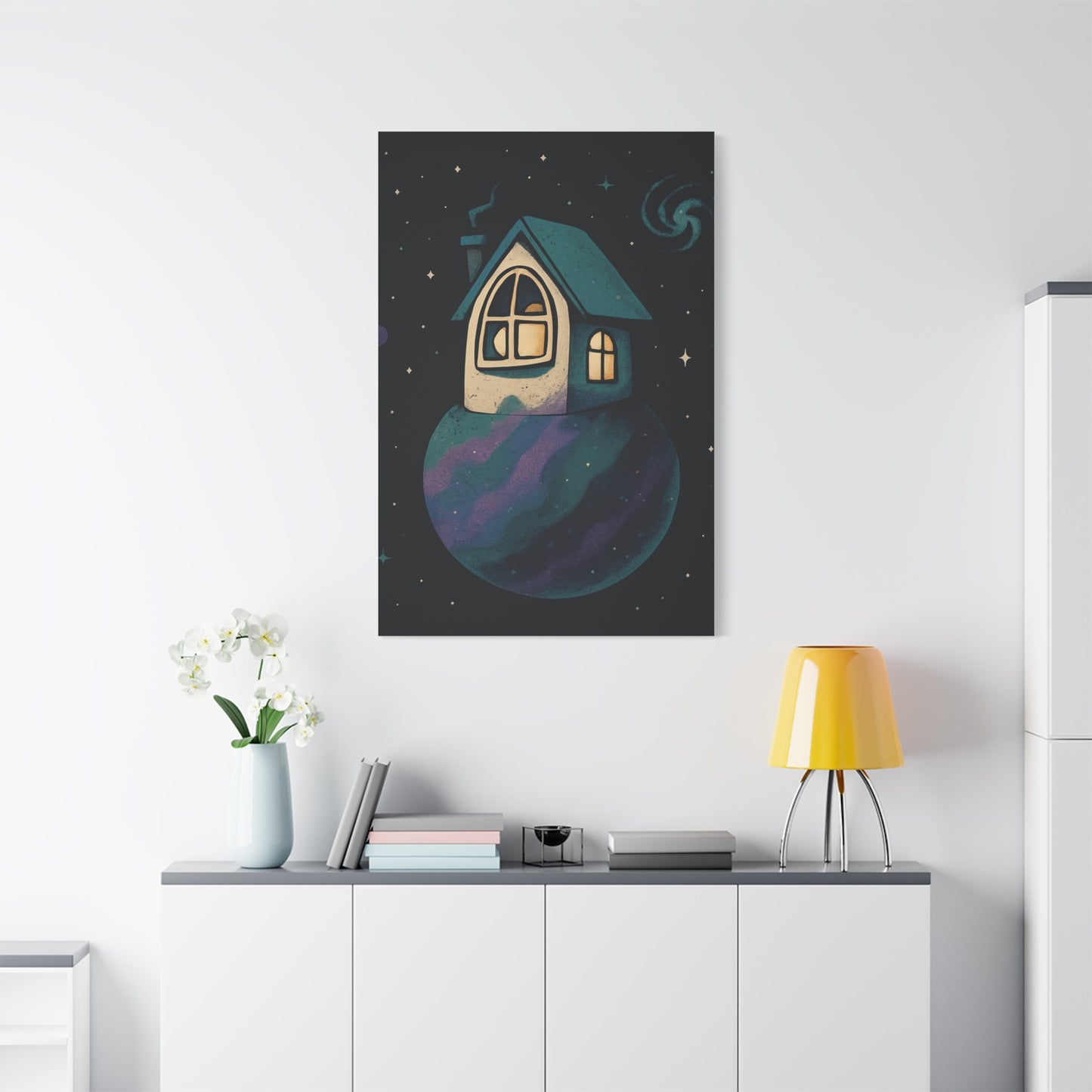 Whimsical Home Canvas Art - Starry Night Wall Decor