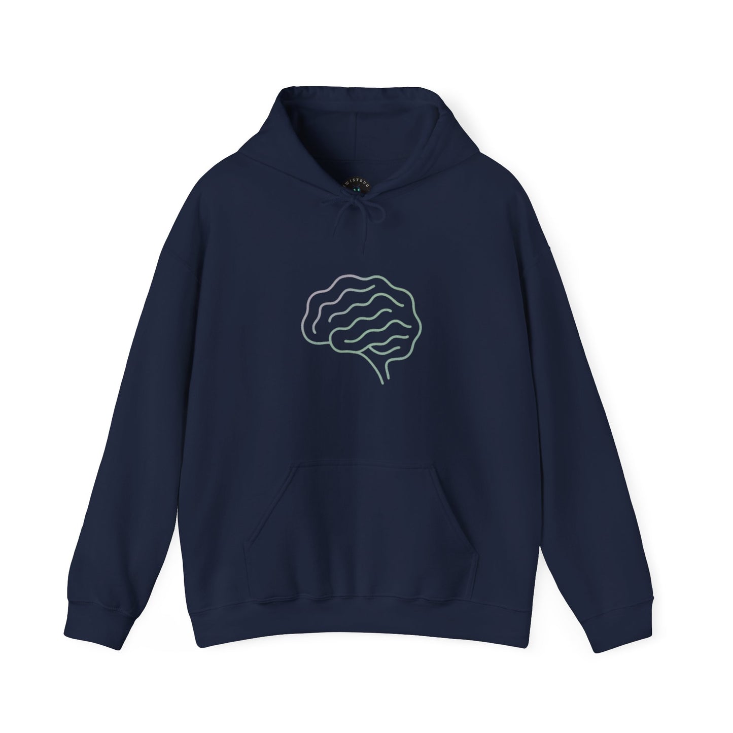 Neurodivergent Minimalist Hoodie – “Wired Differently” Soft-Line Brain Design