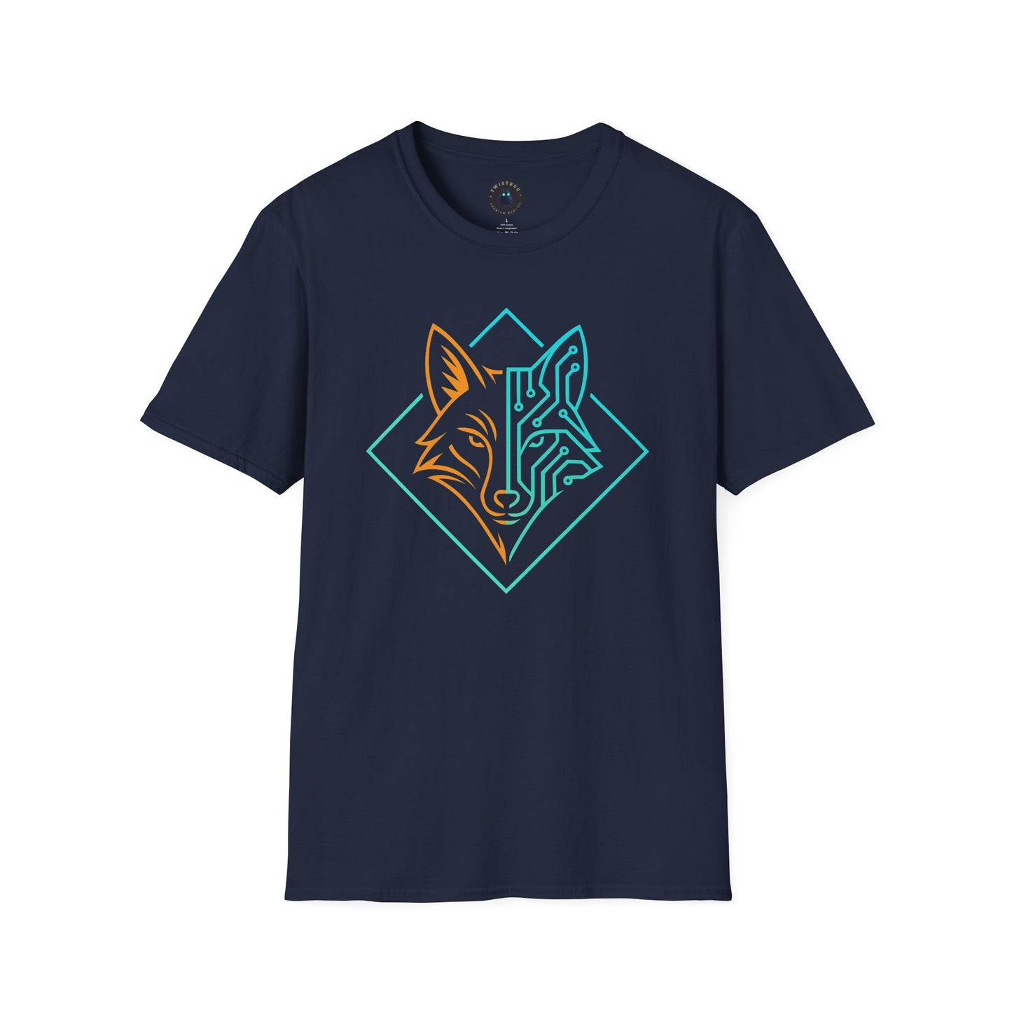 Cyber Fox Circuit T-Shirt – Futuristic Techwear Fox Graphic Tee