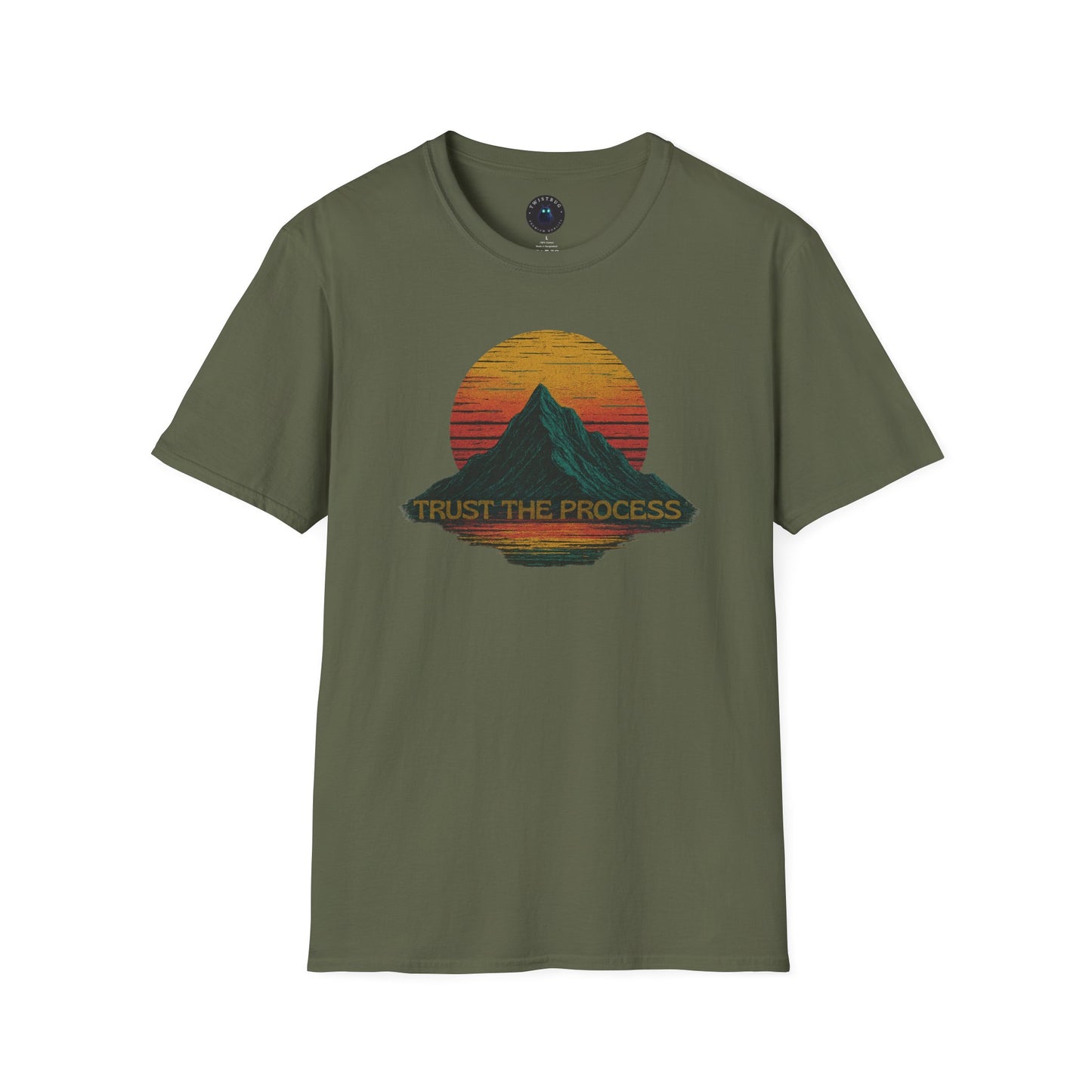 Trust the Process – Retro Mountain Sunset T-Shirt
