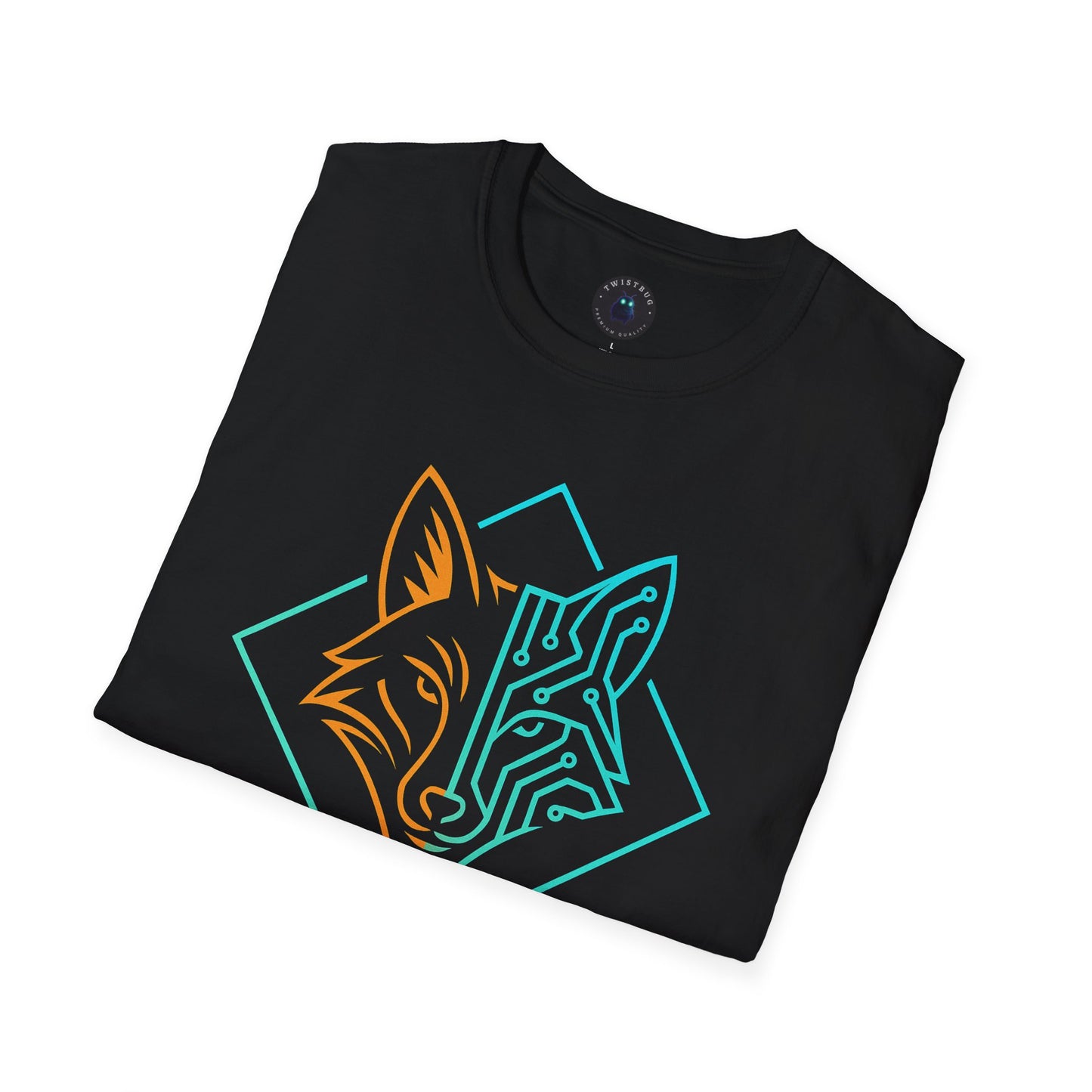 Cyber Fox Circuit T-Shirt – Futuristic Techwear Fox Graphic Tee