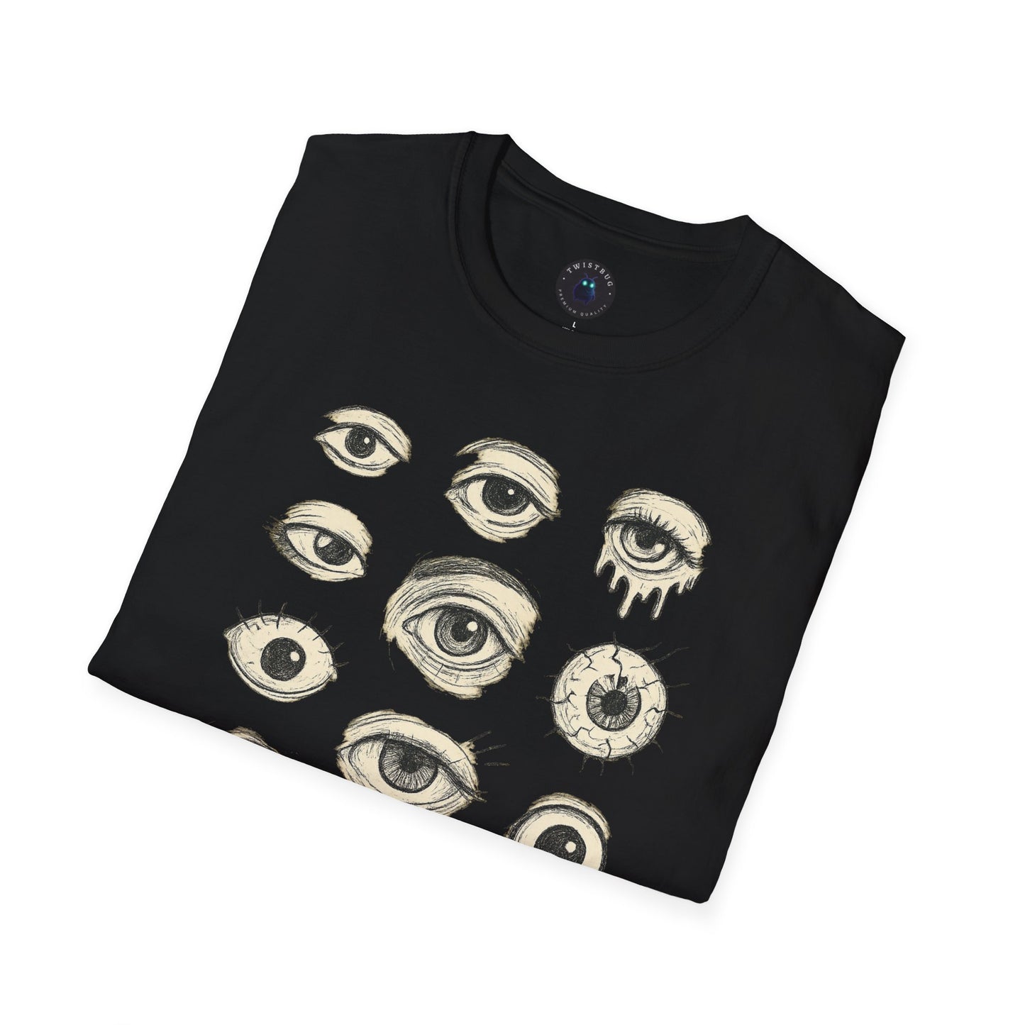 All Eyes Graphic T-Shirt – Surreal Horror Eyeball Sketch Tee