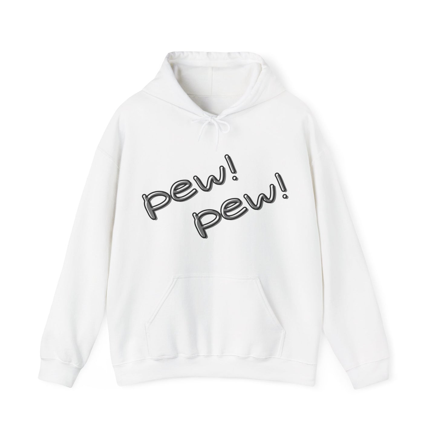 Unisex Hooded Sweatshirt - Funny Cat 'PEW PEW!' & 'FREEZE!' Design