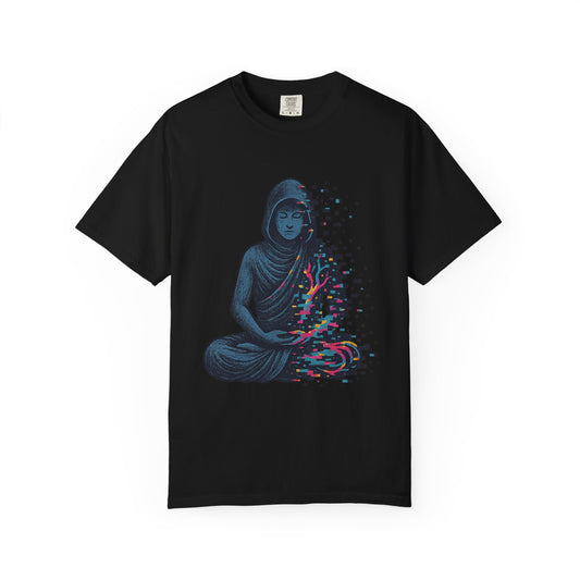 Meditation.exe T-Shirt – Glitching Monk Spiritual Graphic Tee | Twistbug