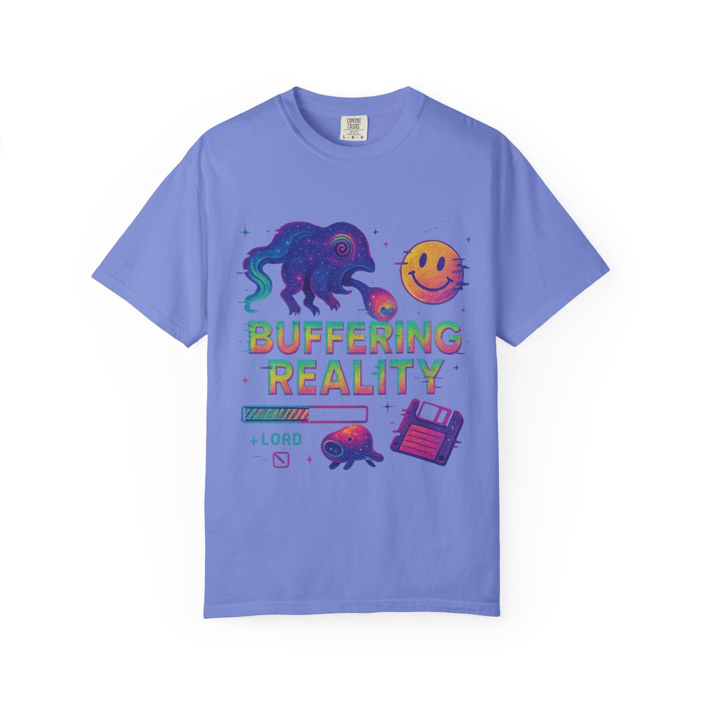 Buffering Reality T-Shirt – Trippy Cosmic Glitchcore Tee | Twistbug