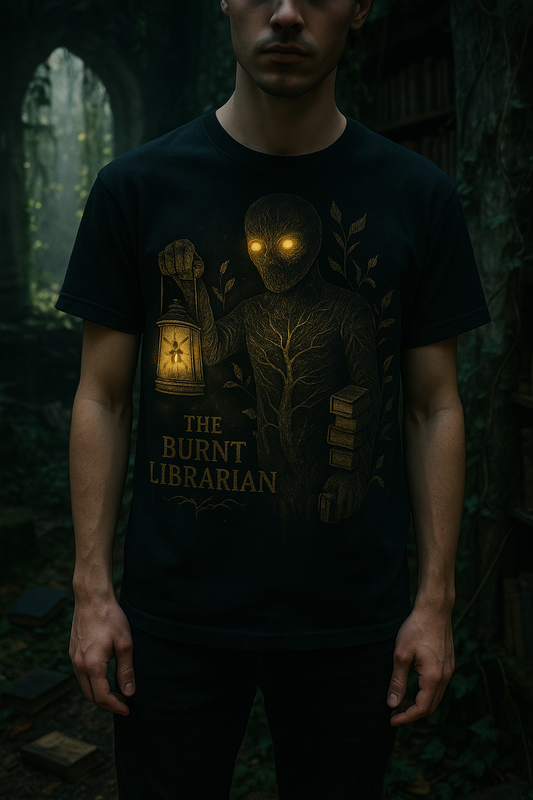 The Burnt Librarian T-Shirt – Dark Academia Horror Graphic Tee | Twistbug