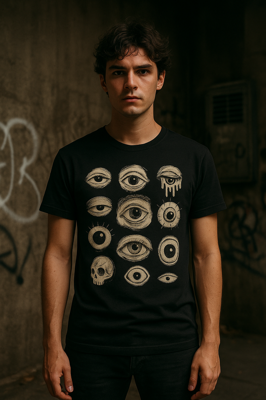 All Eyes On You T-Shirt – Sketchy Weirdcore Eyeball Graphic Tee | Twistbug