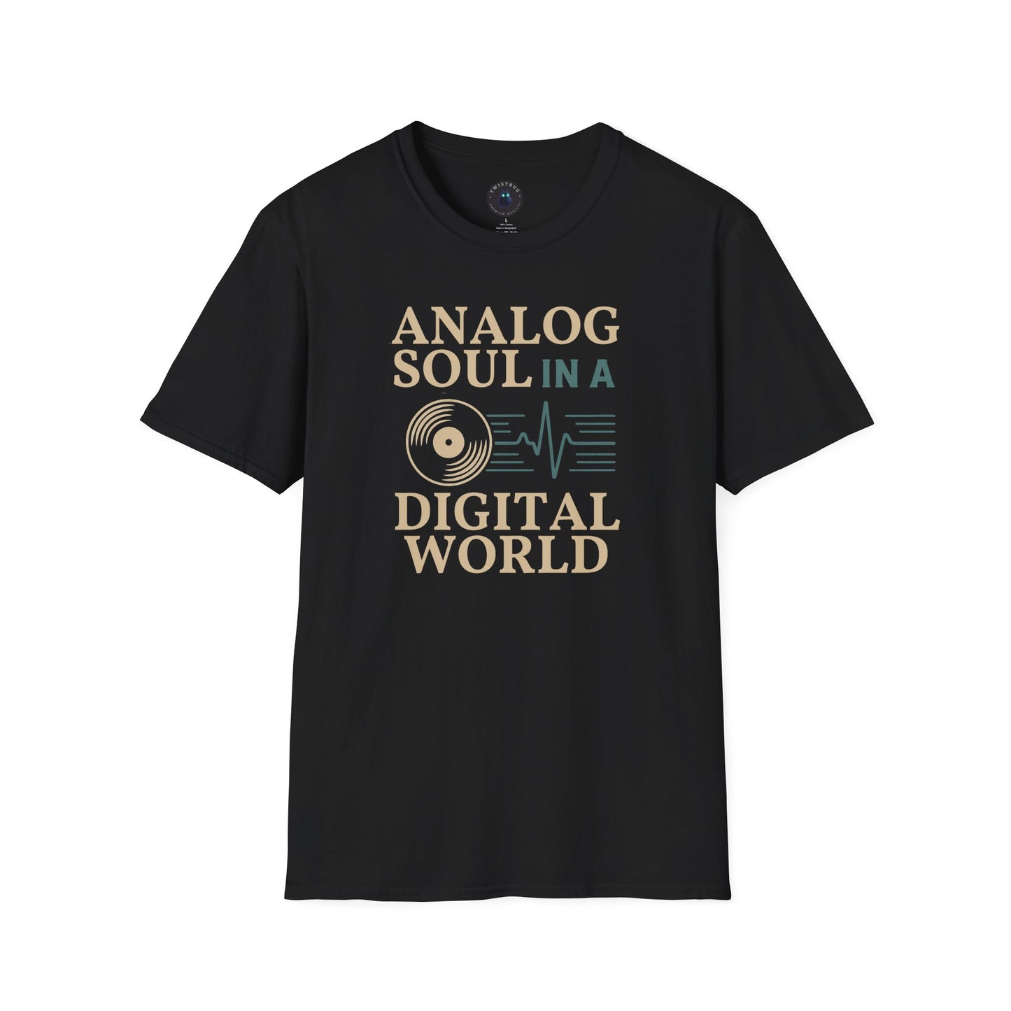 Analog Soul in a Digital World Tee | Retro Vinyl Graphic