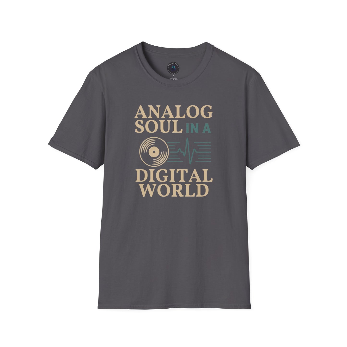 Analog Soul in a Digital World Tee | Retro Vinyl Graphic