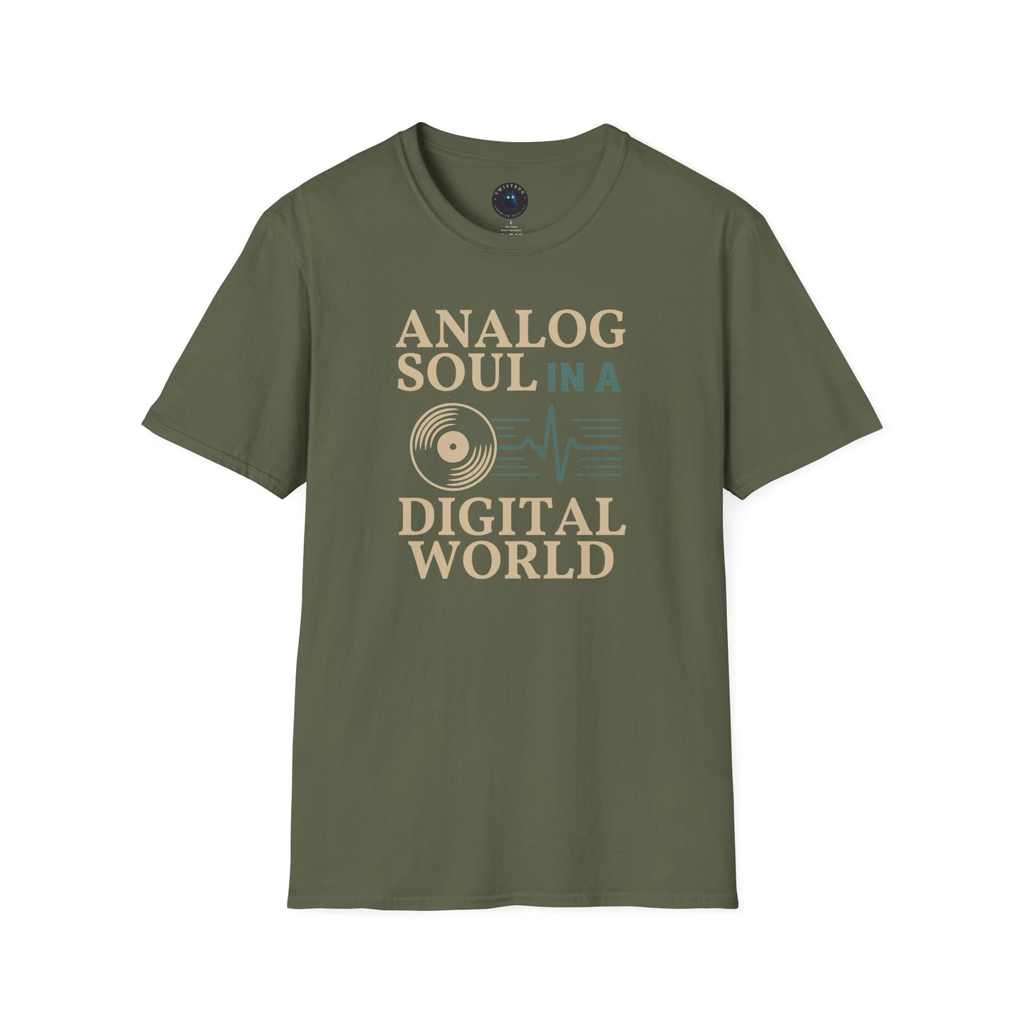 Analog Soul in a Digital World Tee | Retro Vinyl Graphic