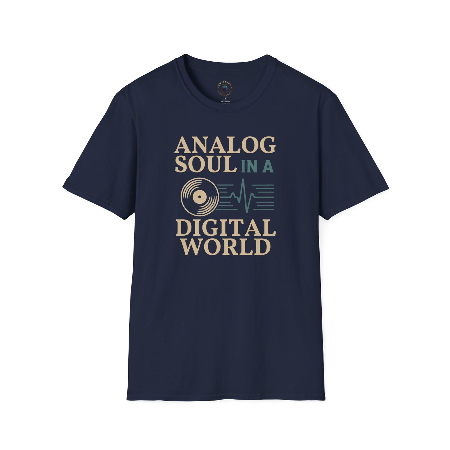 Analog Soul in a Digital World Tee | Retro Vinyl Graphic