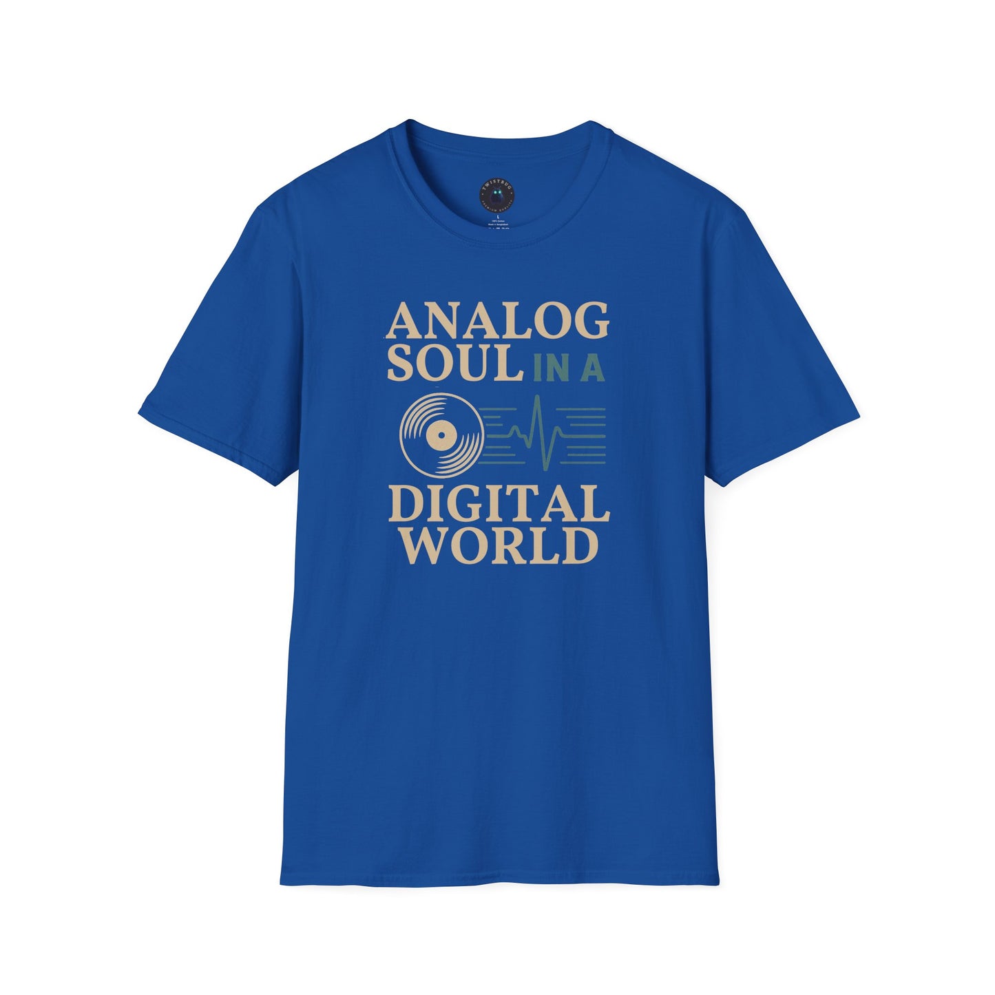 Analog Soul in a Digital World Tee | Retro Vinyl Graphic