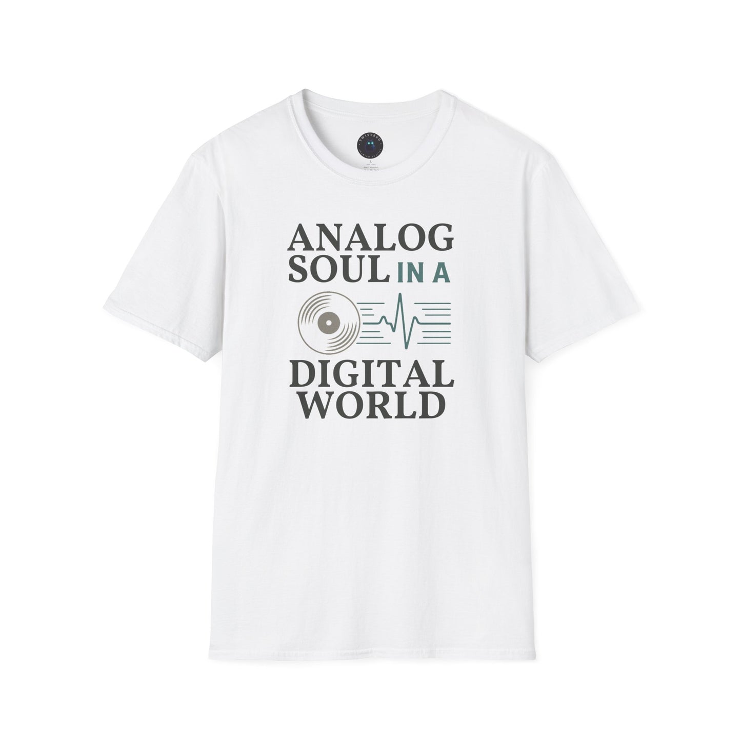 Analog Soul in a Digital World Tee | Retro Vinyl Graphic