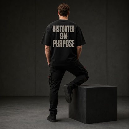 Distorted On Purpose | Graphic Oversized Boxy Tee