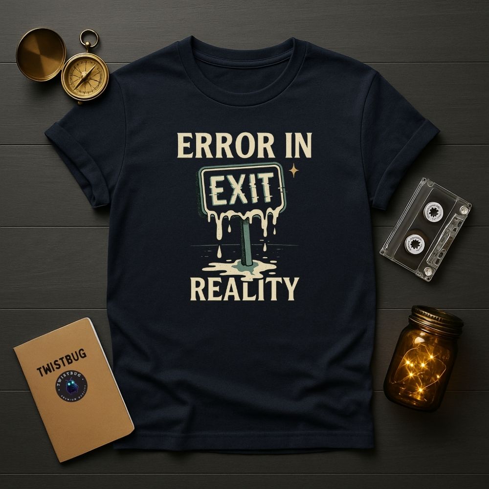 Error in Exit Reality Graphic T-Shirt | Surreal Glitchcore Aesthetic Tee