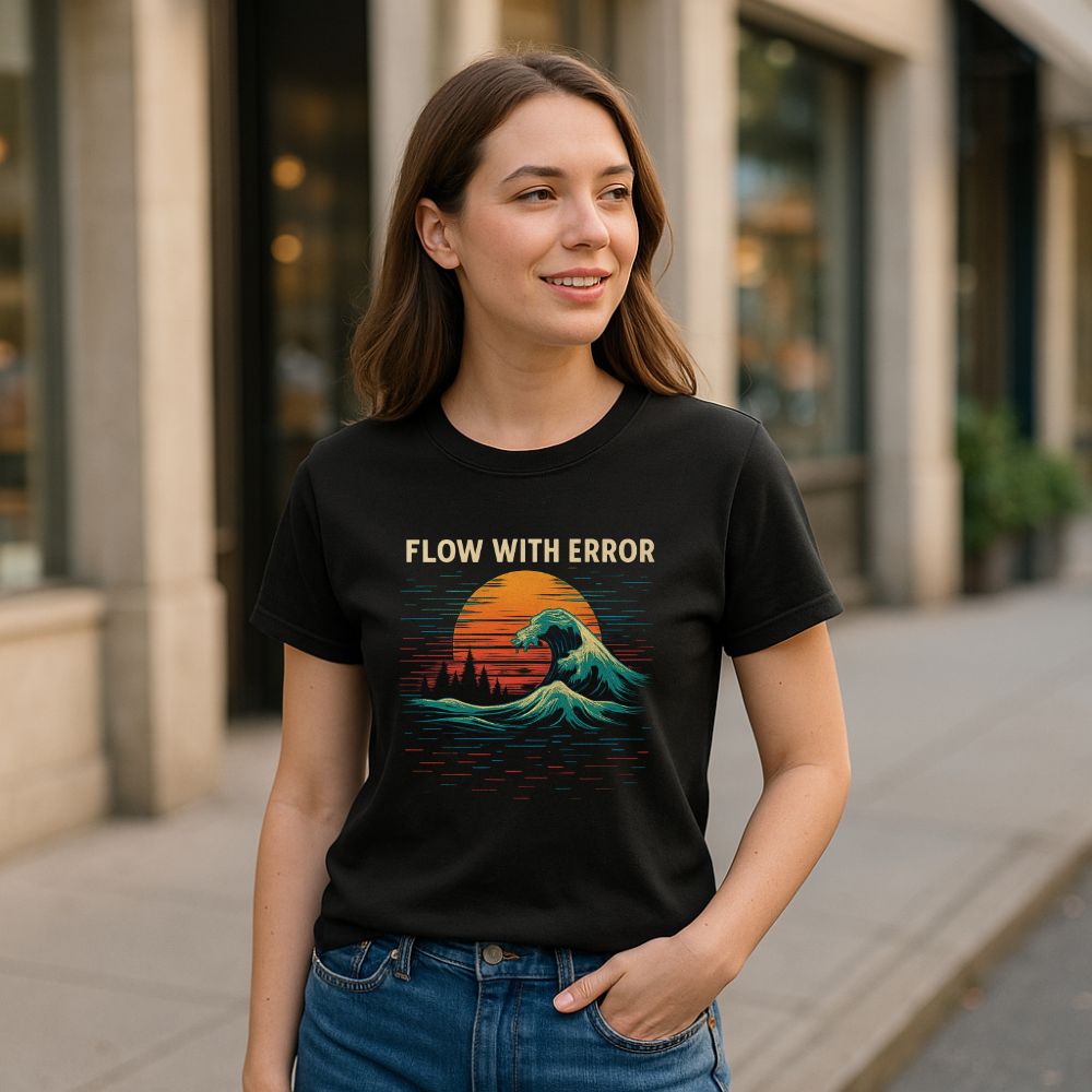 Flow With Error – Sunset Glitch Tee