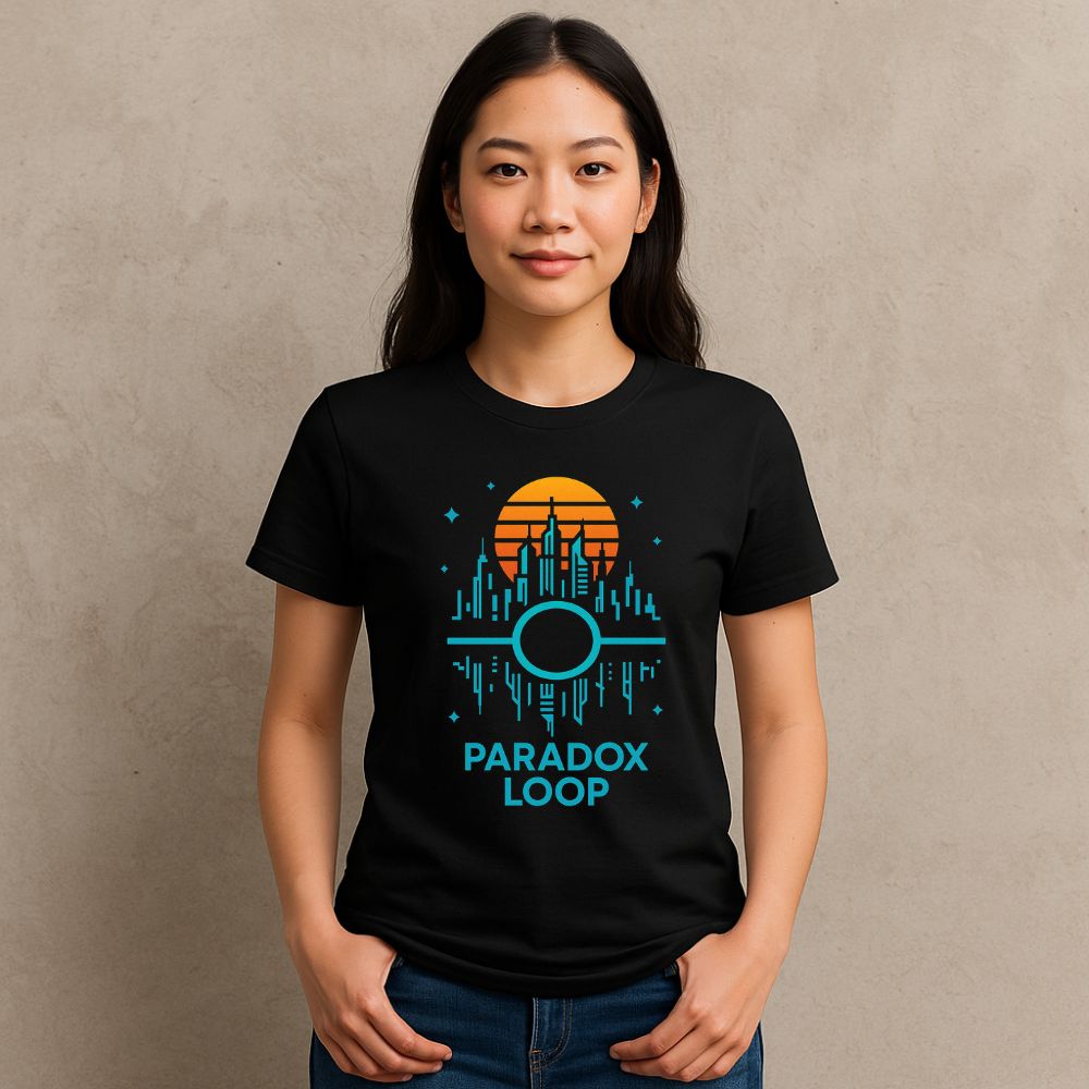 Paradox Loop Retro Futuristic T-Shirt