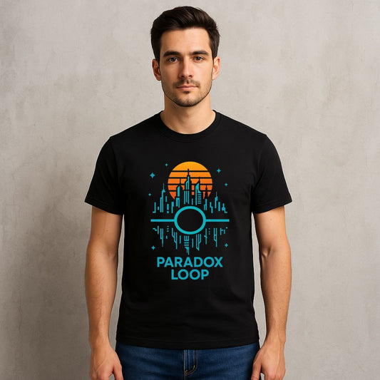 Paradox Loop Retro Futuristic T-Shirt